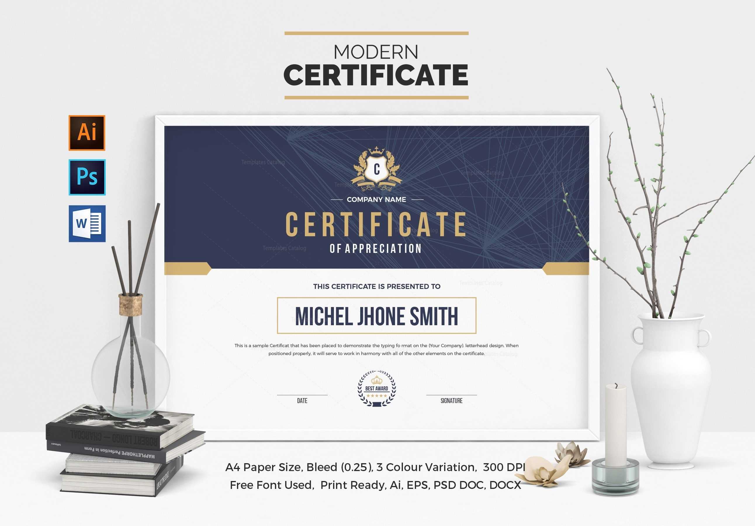 Landscape Certificate Template 000508 | Certificate Template Intended For Landscape Certificate Templates