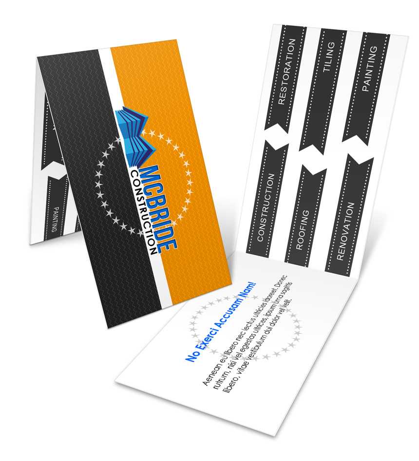 Landscape Foldover Business Card Mock Ups  7X2In | Cover Intended For Fold Over Business Card Template