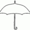 Large Umbrella Template | Umbrella Outline (Black And White In Blank Umbrella Template