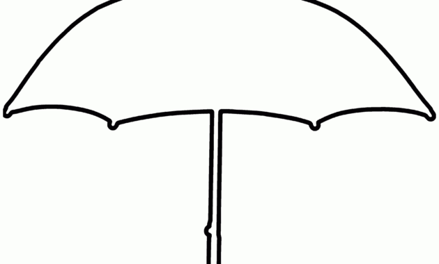 Large Umbrella Template | Umbrella Outline (Black And White in Blank Umbrella Template