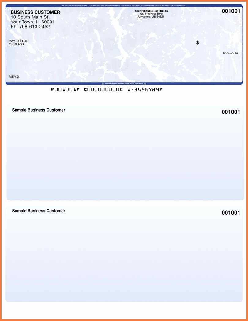 Laser Puter Checks In Blank Business Check Template Word