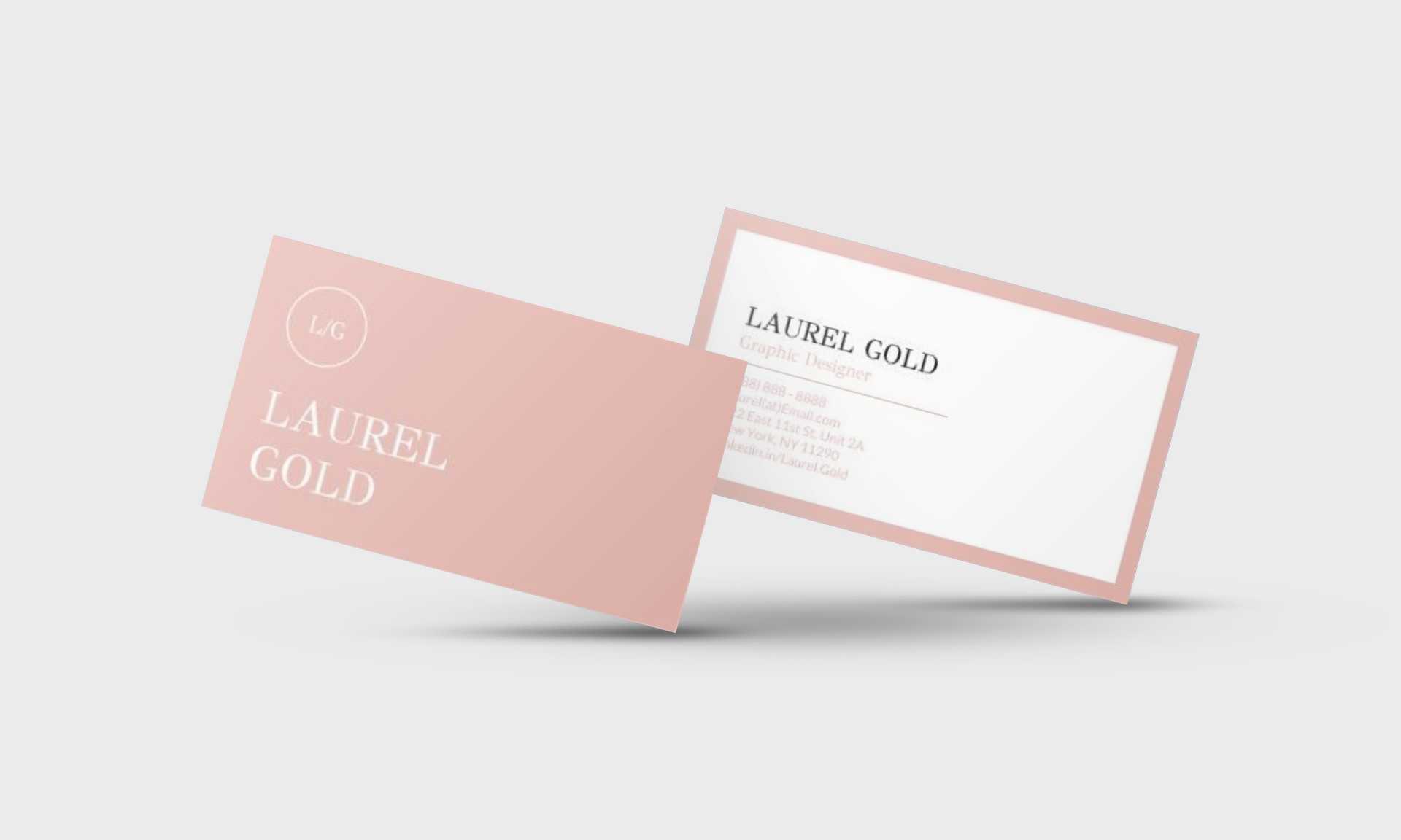 Laurel Gold Google Docs Business Card Template – Stand Out Shop For Google Docs Business Card Template