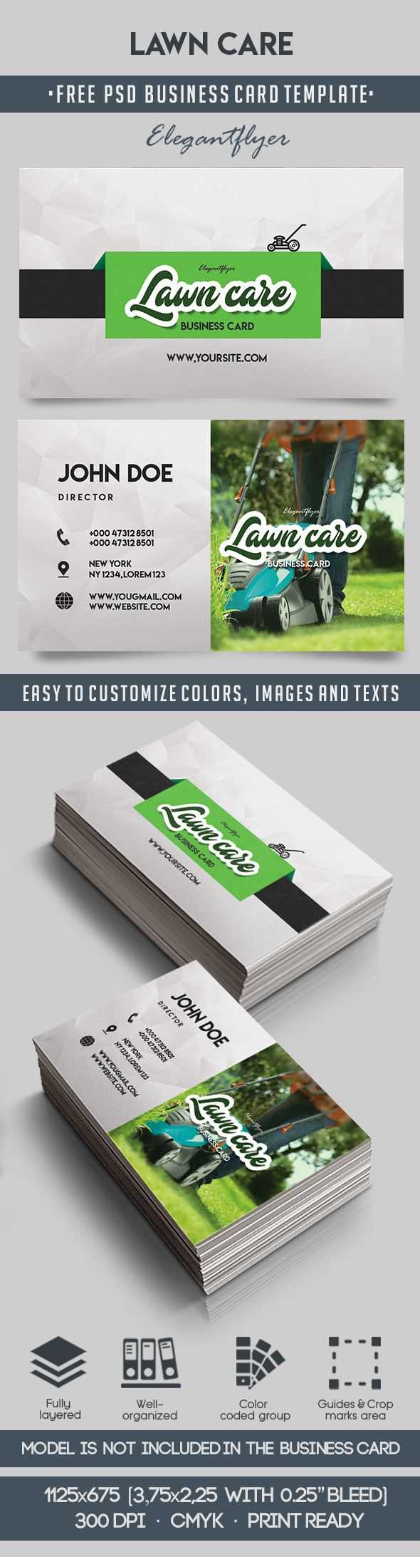 Lawn Care – Free Business Card Templates Psd With Regard To Lawn Care Business Cards Templates Free