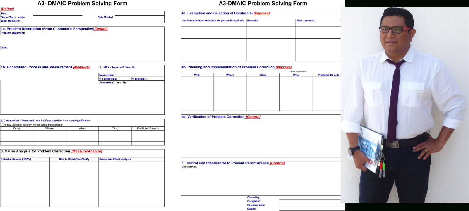 Lean Manufacturing & Six Sigma : A3 And Dmaic – Improving Inside Dmaic Report Template