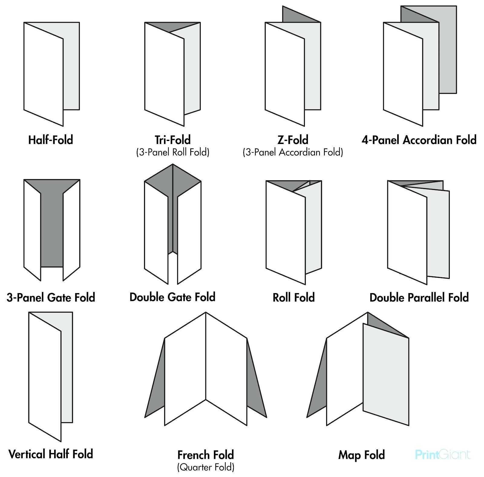 Legal Size Brochure Template Blog Types Of Paper Folds Free Throughout Brochure Folding Templates