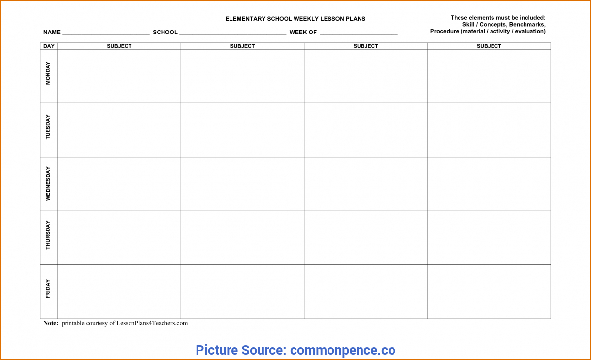 Lesson Planning Book Template – Common – Ota Tech Regarding Teacher Plan Book Template Word