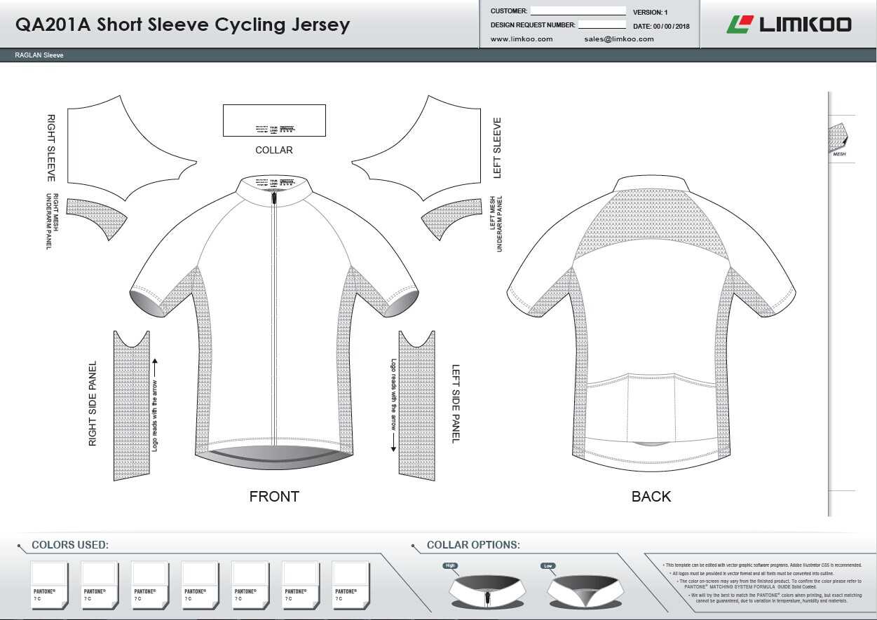 Limkoo With Blank Cycling Jersey Template