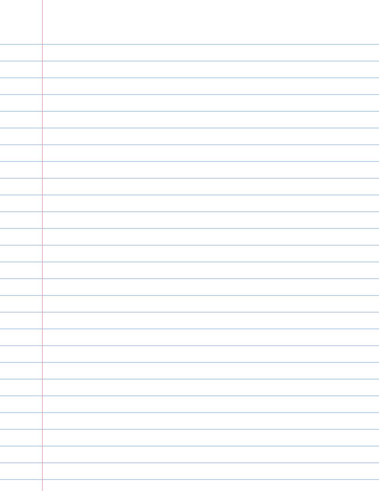 Line Paper Template For In Notebook Paper Template For Word