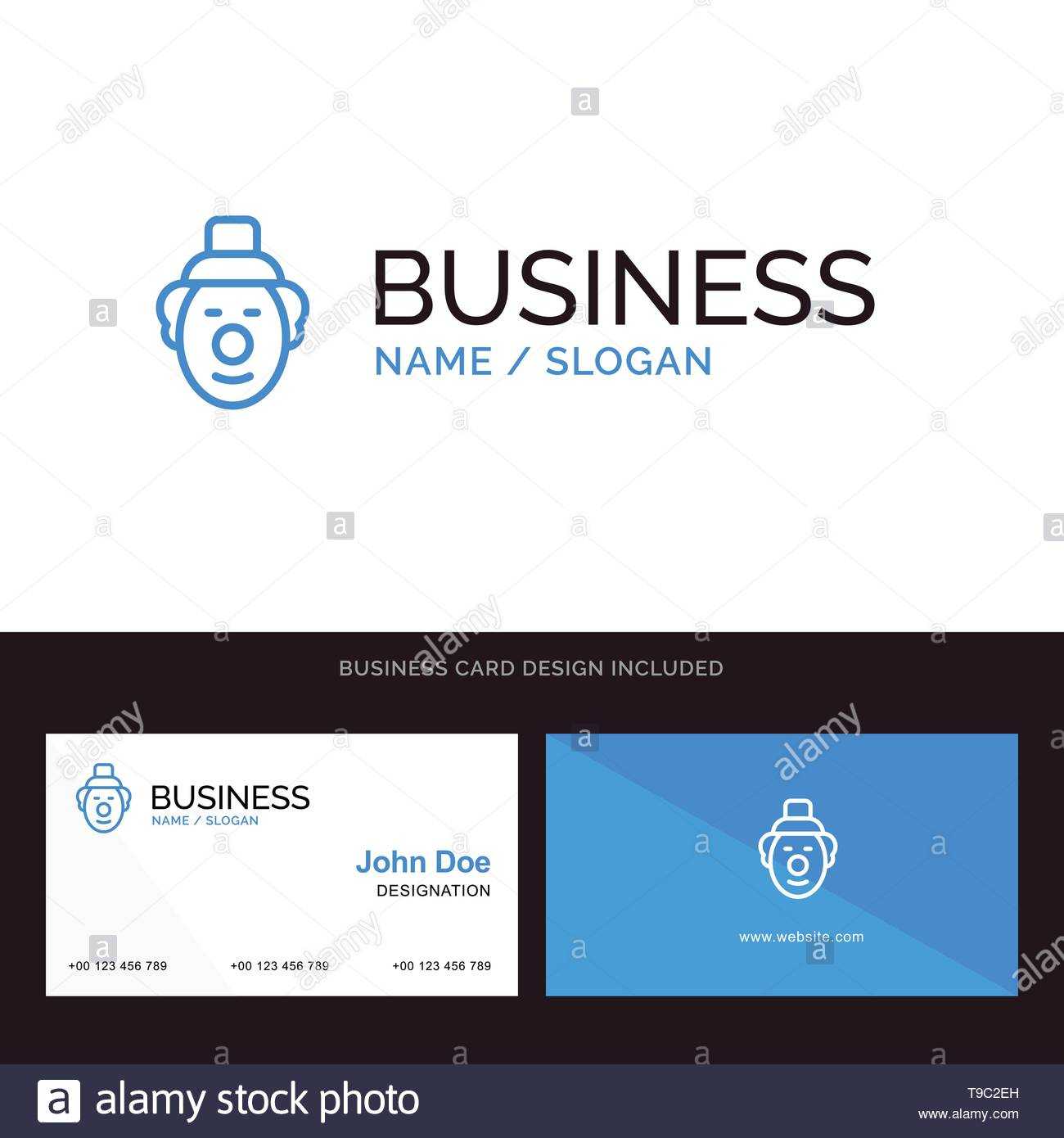 Logo And Business Card Template For Joker, Clown, Circus With Joker Card Template