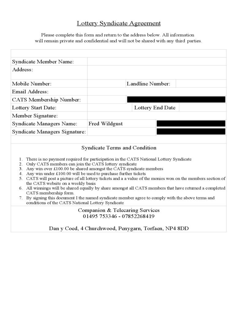 Lottery Syndicate Agreement Form – 6 Free Templates In Pdf With Regard To Lottery Syndicate Agreement Template Word