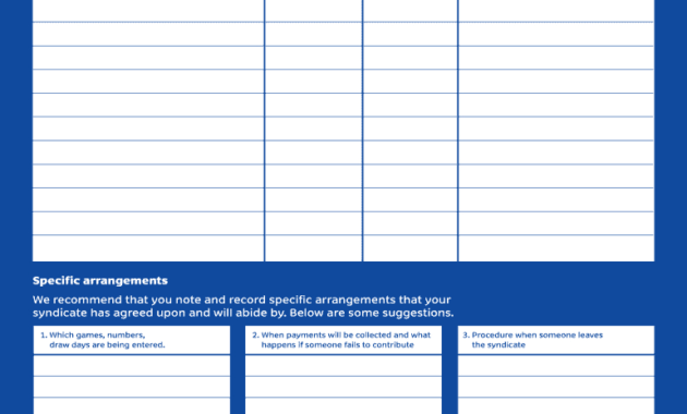 Lotto Syndicate Template - Fill Online, Printable, Fillable within Lottery Syndicate Agreement Template Word