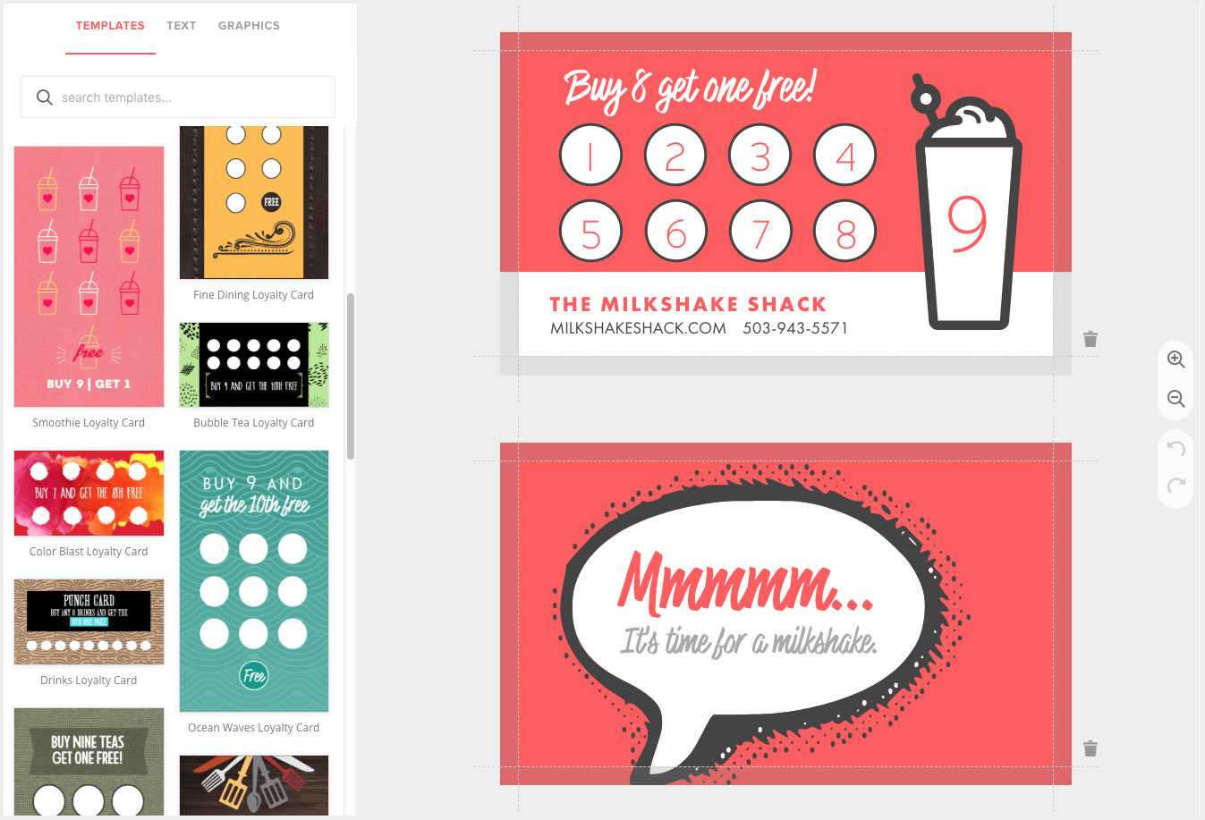 Loyalty Card Maker, Custom Punch Cards - Musthavemenus With Regard To Frequent Diner Card Template