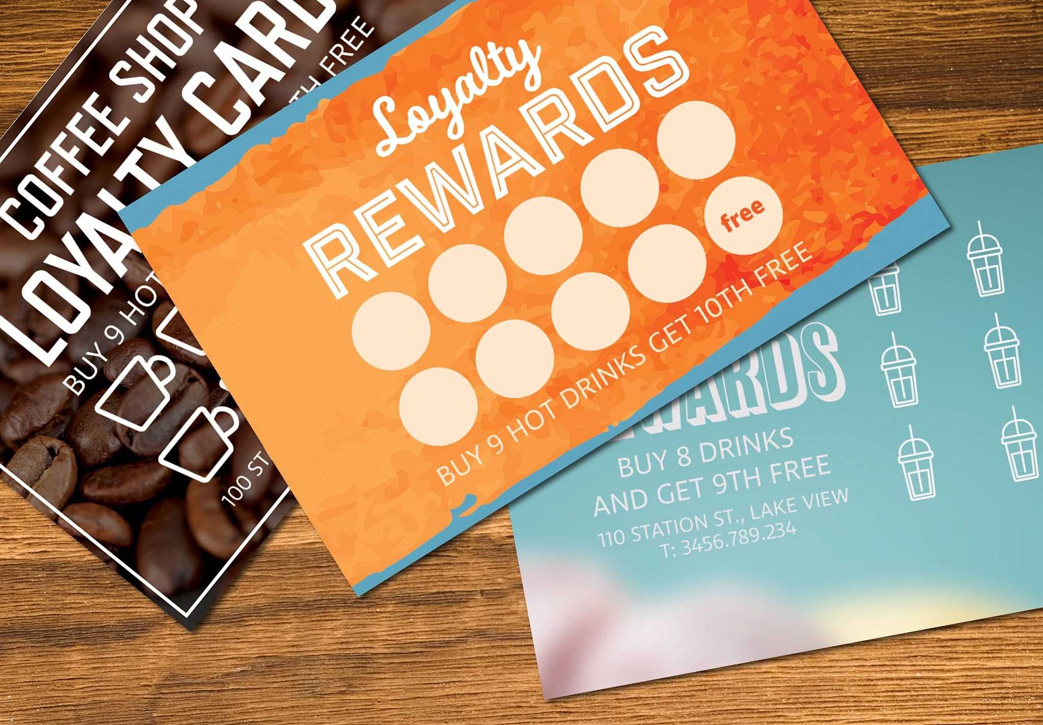 Loyalty Card Templates Mockup #organised#text#image#easy For Loyalty Card Design Template