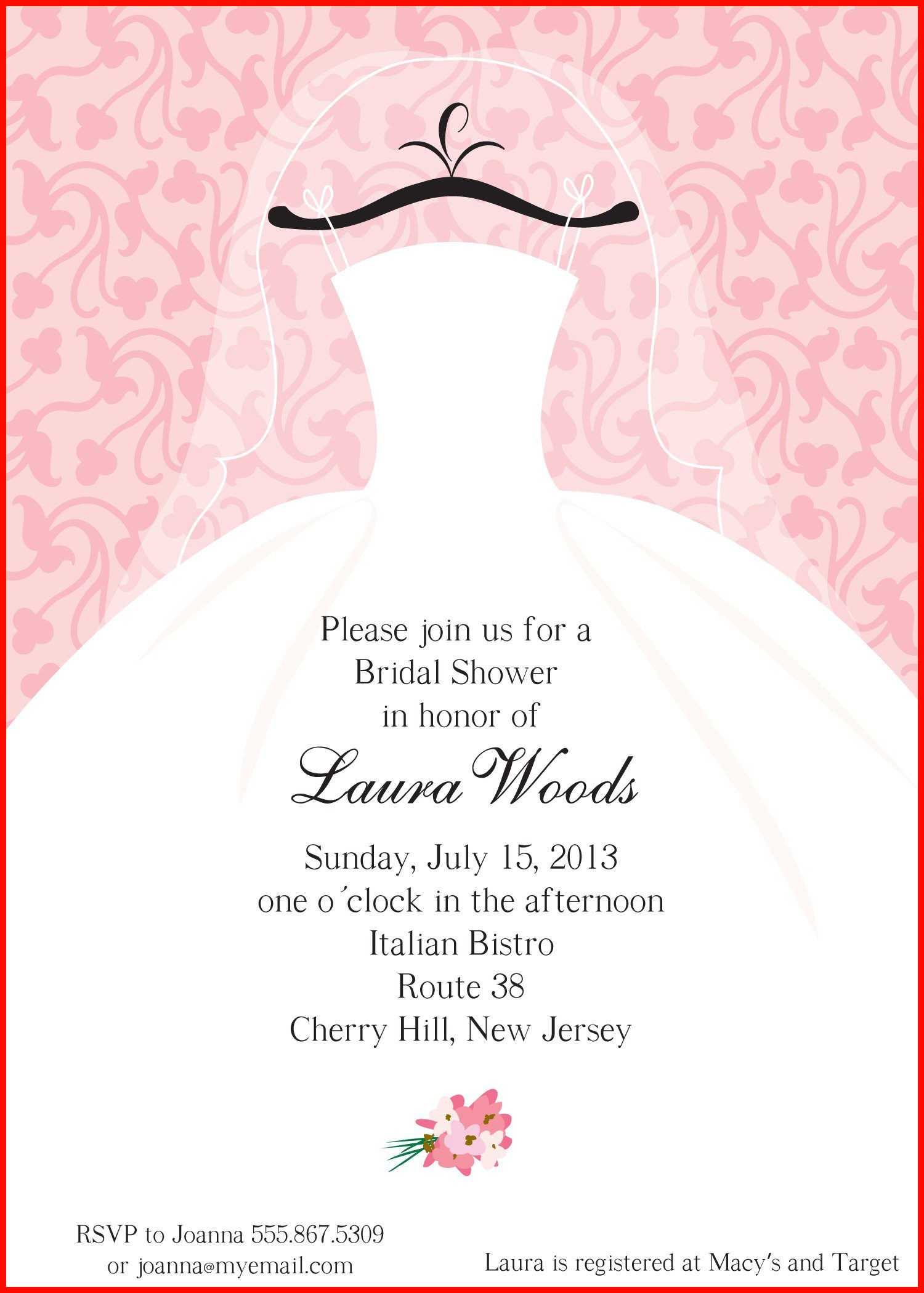 Luxury Blank Bridal Shower Invitations Image Of Invitation Inside Blank Bridal Shower Invitations Templates