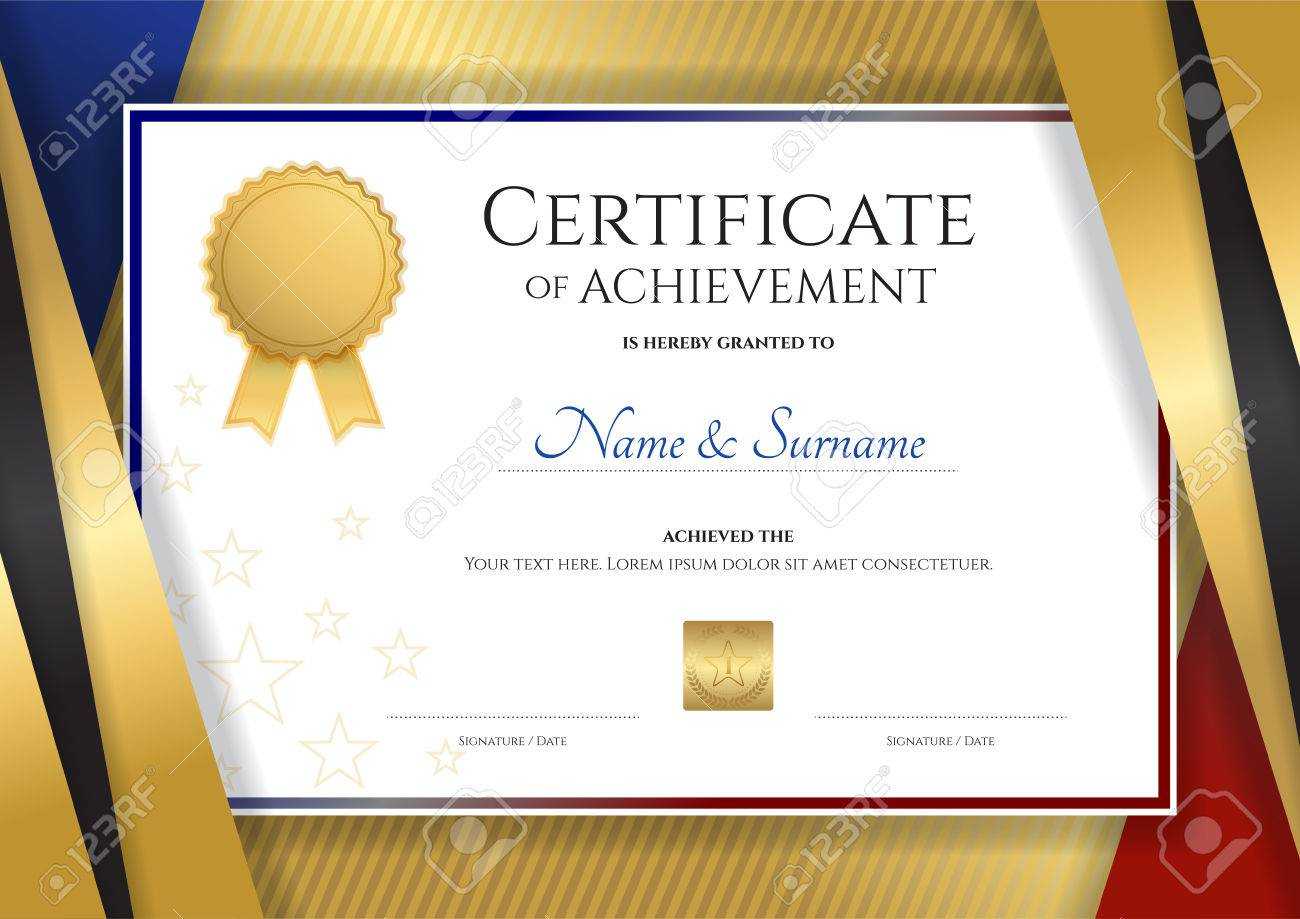 Luxury Certificate Template With Elegant Golden Border Frame,.. Regarding Elegant Certificate Templates Free