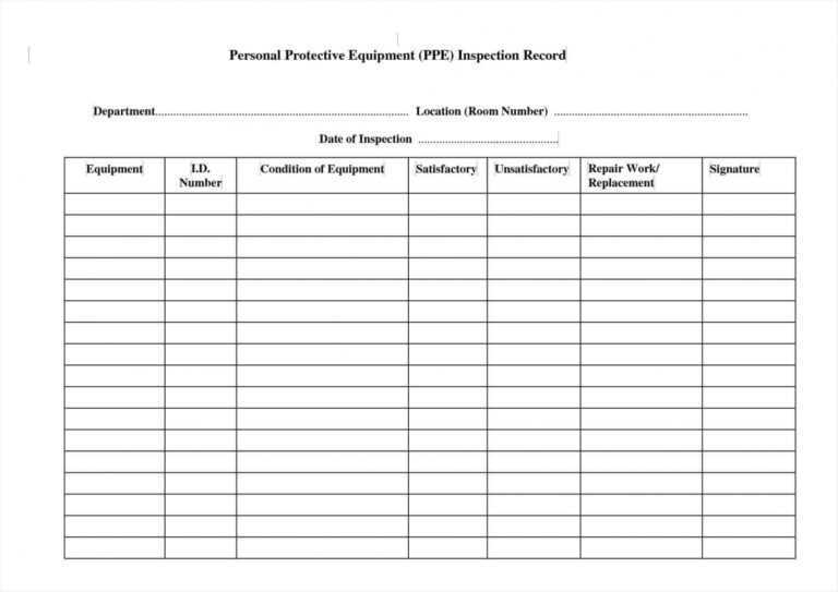 Machine Shop Inspection Report Template