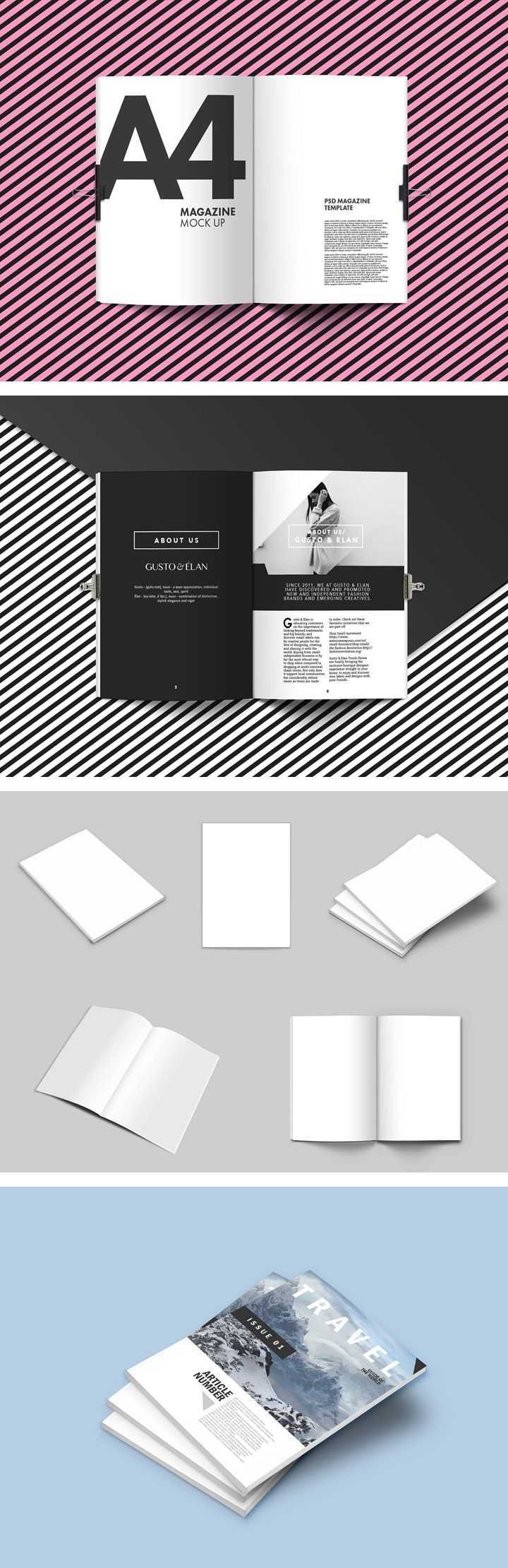 Magazine Mockups | Free: Design Elements Pertaining To Blank Magazine Template Psd