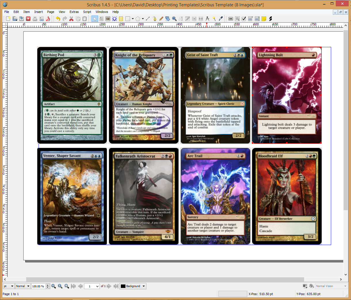 Magic Cube Tastrophe: Perfect Sized Proxy Template For Magic The Gathering Card Template