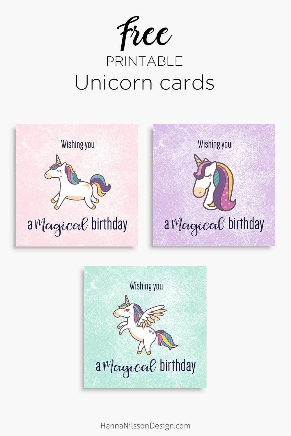 Magical Unicorn Birthday Printable Cards | Tis' Better To Throughout Foldable Birthday Card Template