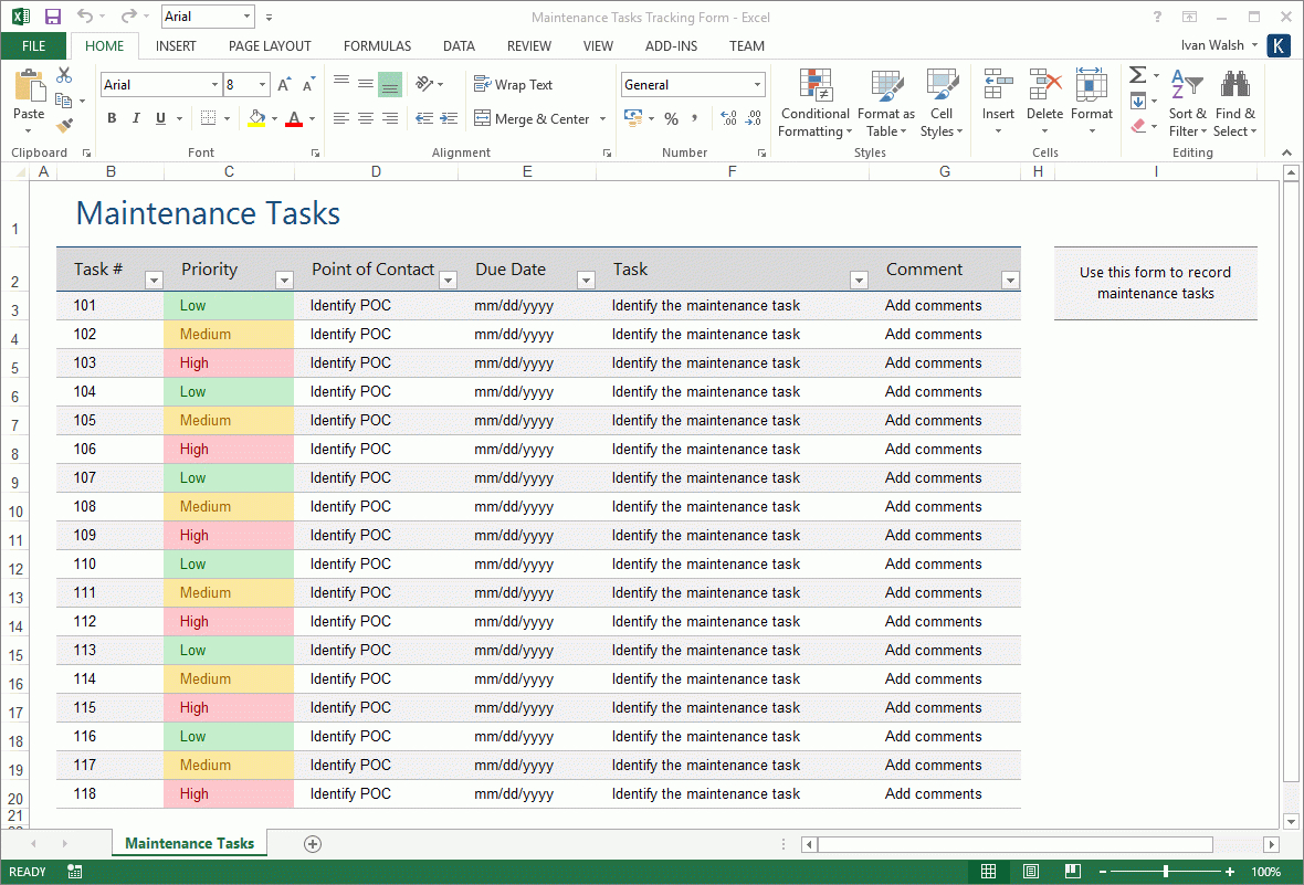 Maintenance Plan Template – Technical Writing Tools With Computer Maintenance Report Template