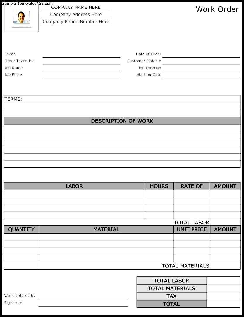 Maintenance Repair Job Card Template - Microsoft Excel Inside Job Card Template Mechanic