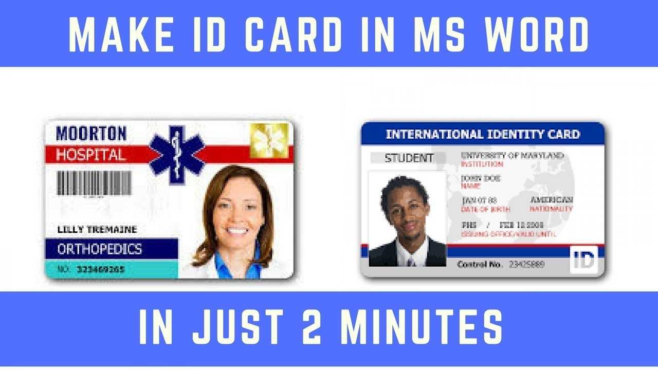 Make Id Card In Ms Word Hindi ✅ Within Id Card Template For Microsoft Word