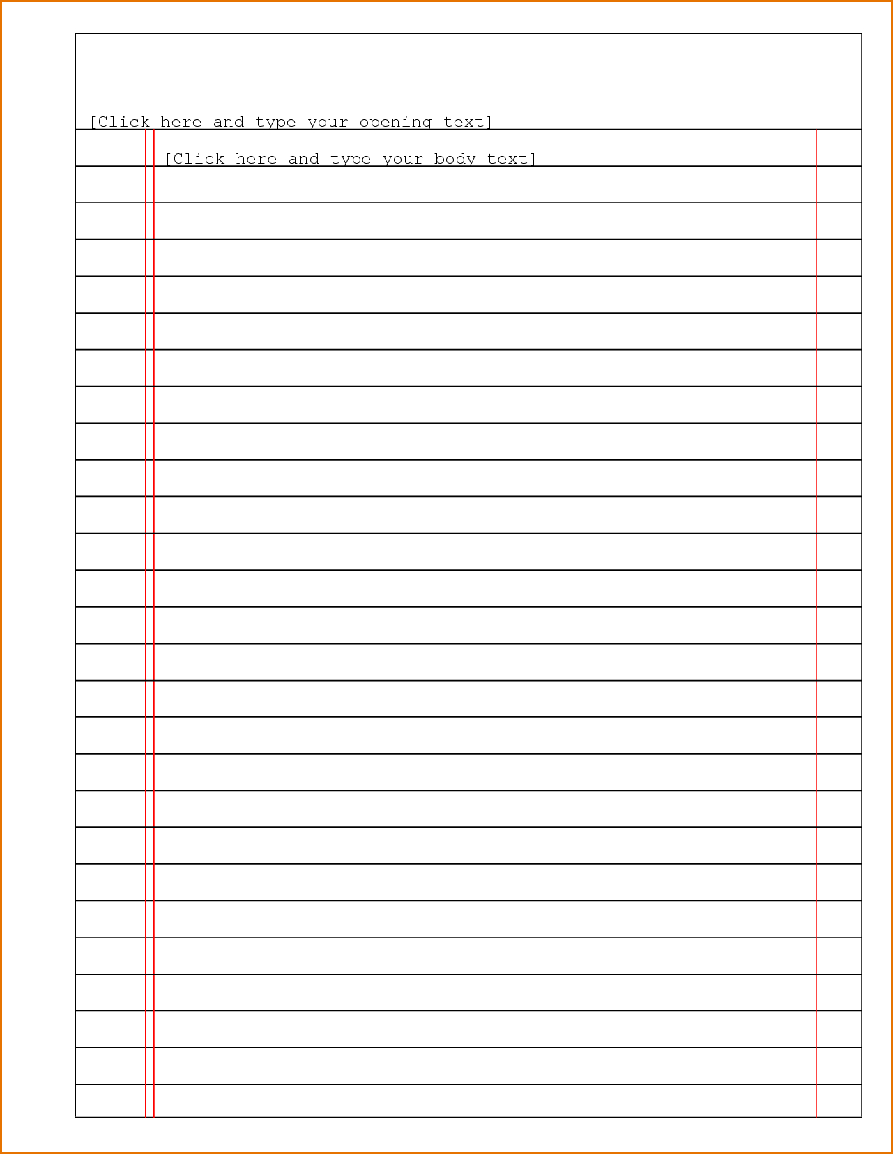 Make Lined Paper How To Make Google Docs Lined Paper Regarding College Ruled Lined Paper Template Word 2007