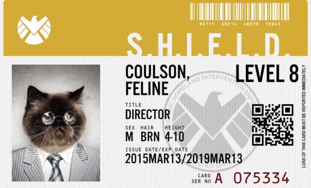 Make Your Own Business Cards Template Lovely Agents Of in Shield Id Card Template