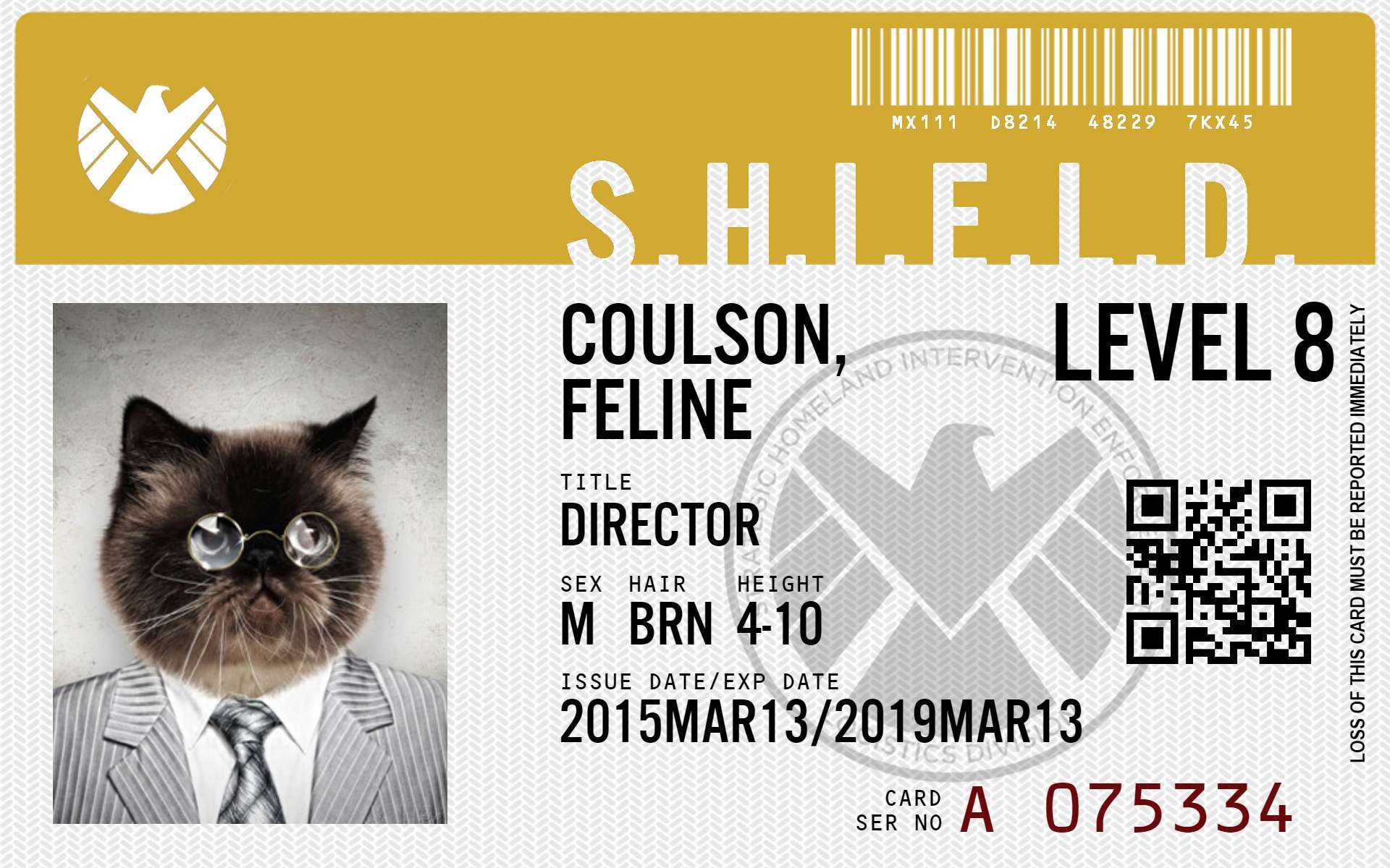 Make Your Own Business Cards Template Lovely Agents Of In Shield Id Card Template
