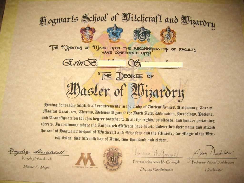 Make Your Own Harry Potter Hogwarts Diploma, Acceptance With Harry Potter Certificate Template