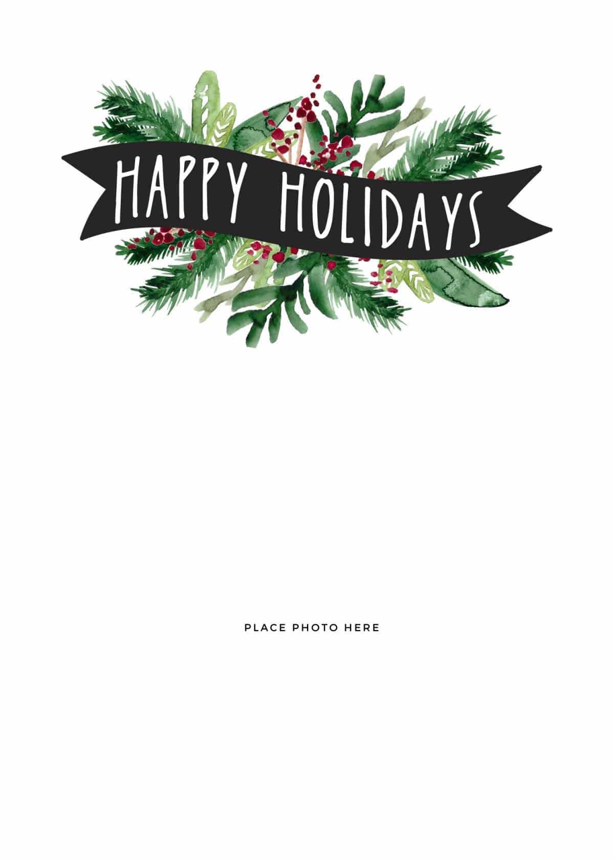 Make Your Own Photo Christmas Cards (For Free!) – Somewhat In Happy Holidays Card Template