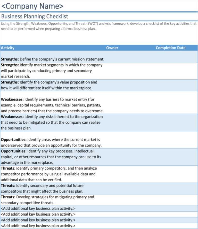 Environmental Impact Report Template