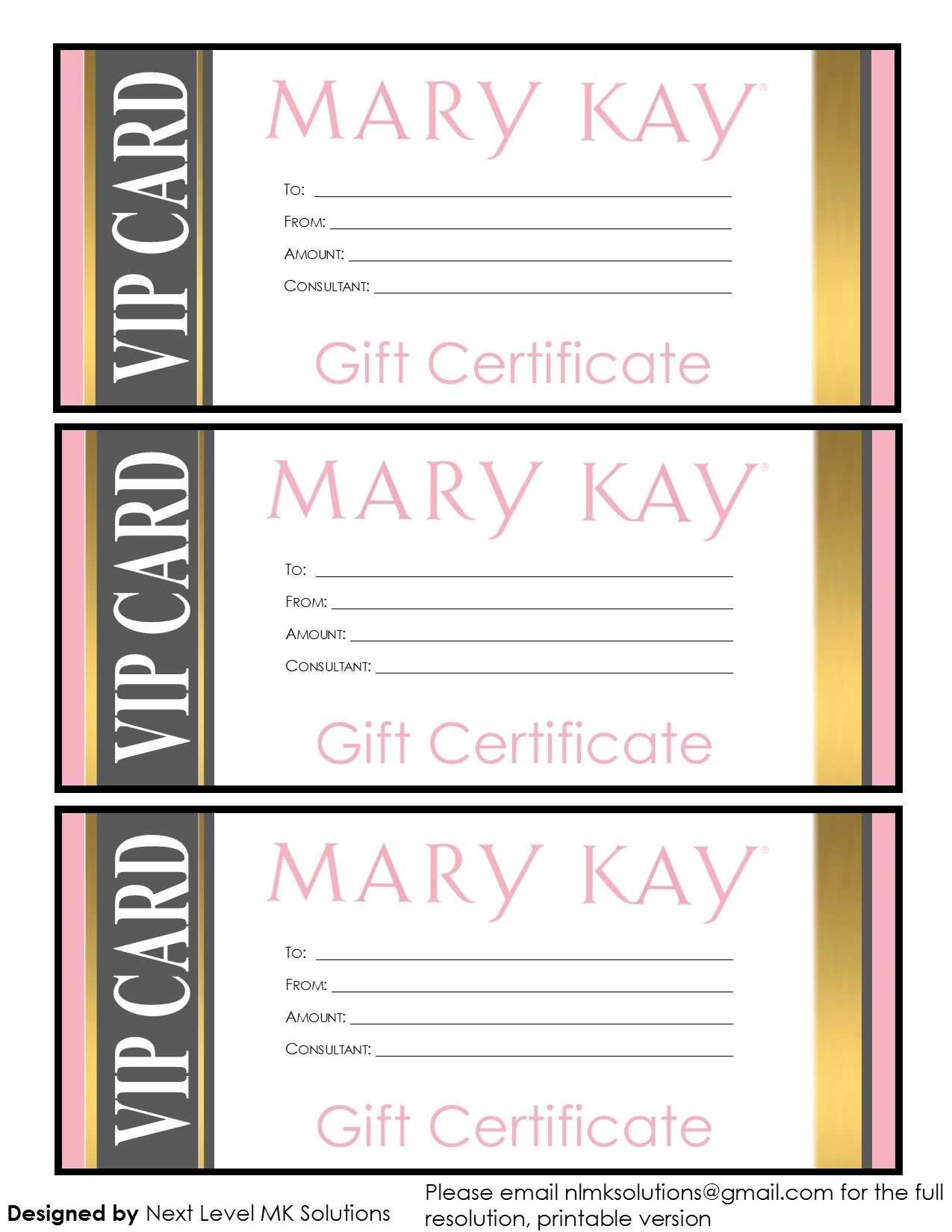 Mary Kay Gift Certificates – Please Email For The Full Pdf Throughout Mary Kay Gift Certificate Template