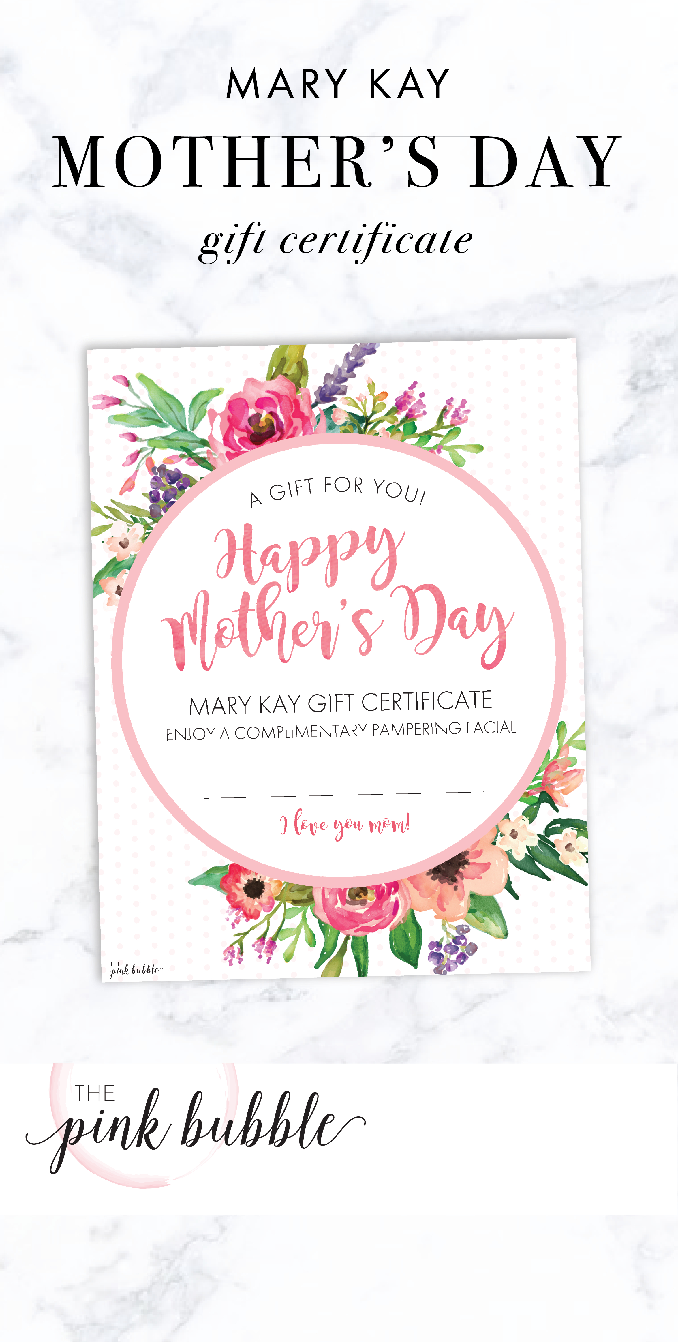 Mary Kay Mother's Day Gift Certificate! Find It Only At Www For Mary Kay Gift Certificate Template