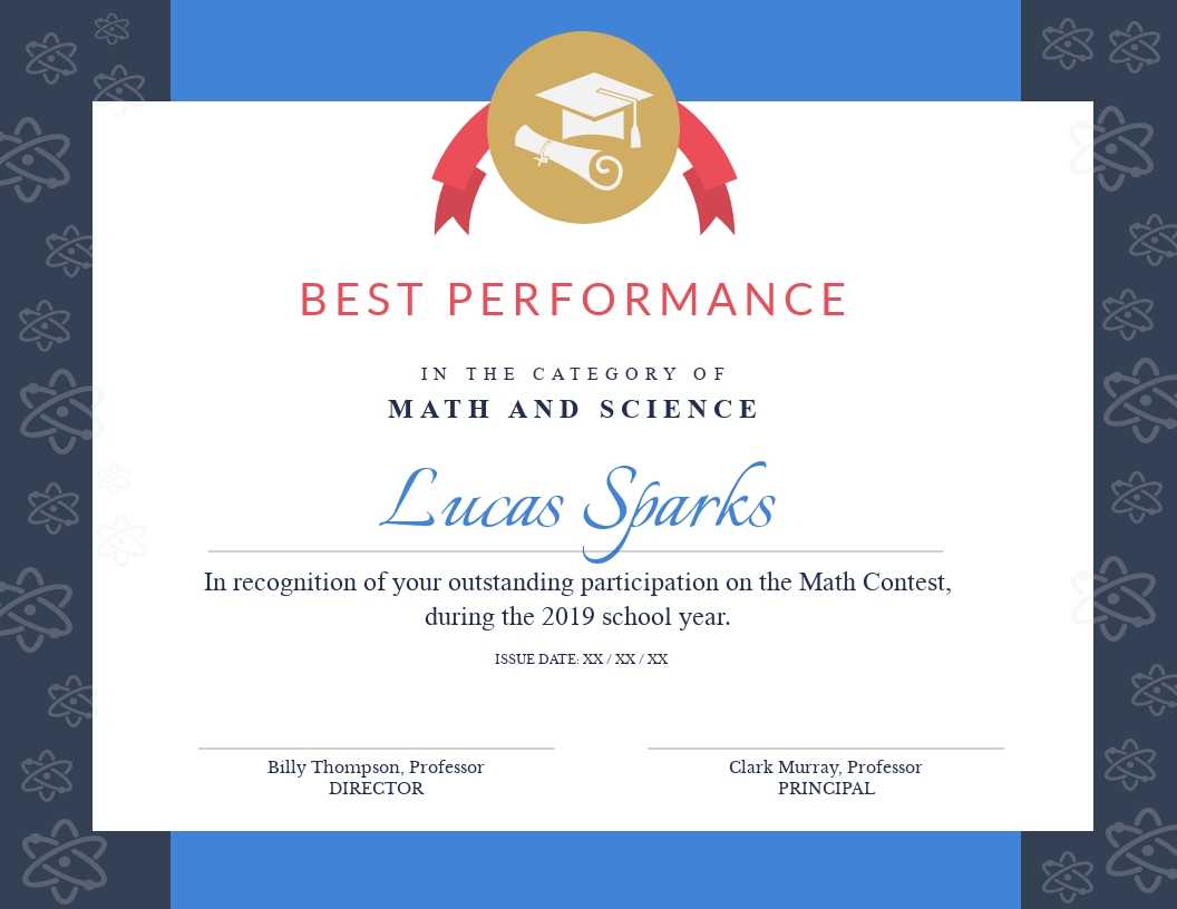 Math Contest - Certificate Template - Visme Pertaining To Math Certificate Template