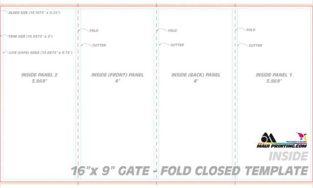 Maui Printing Company Inc 16 9 Gate Fold Brochure 4 Template intended for Gate Fold Brochure Template