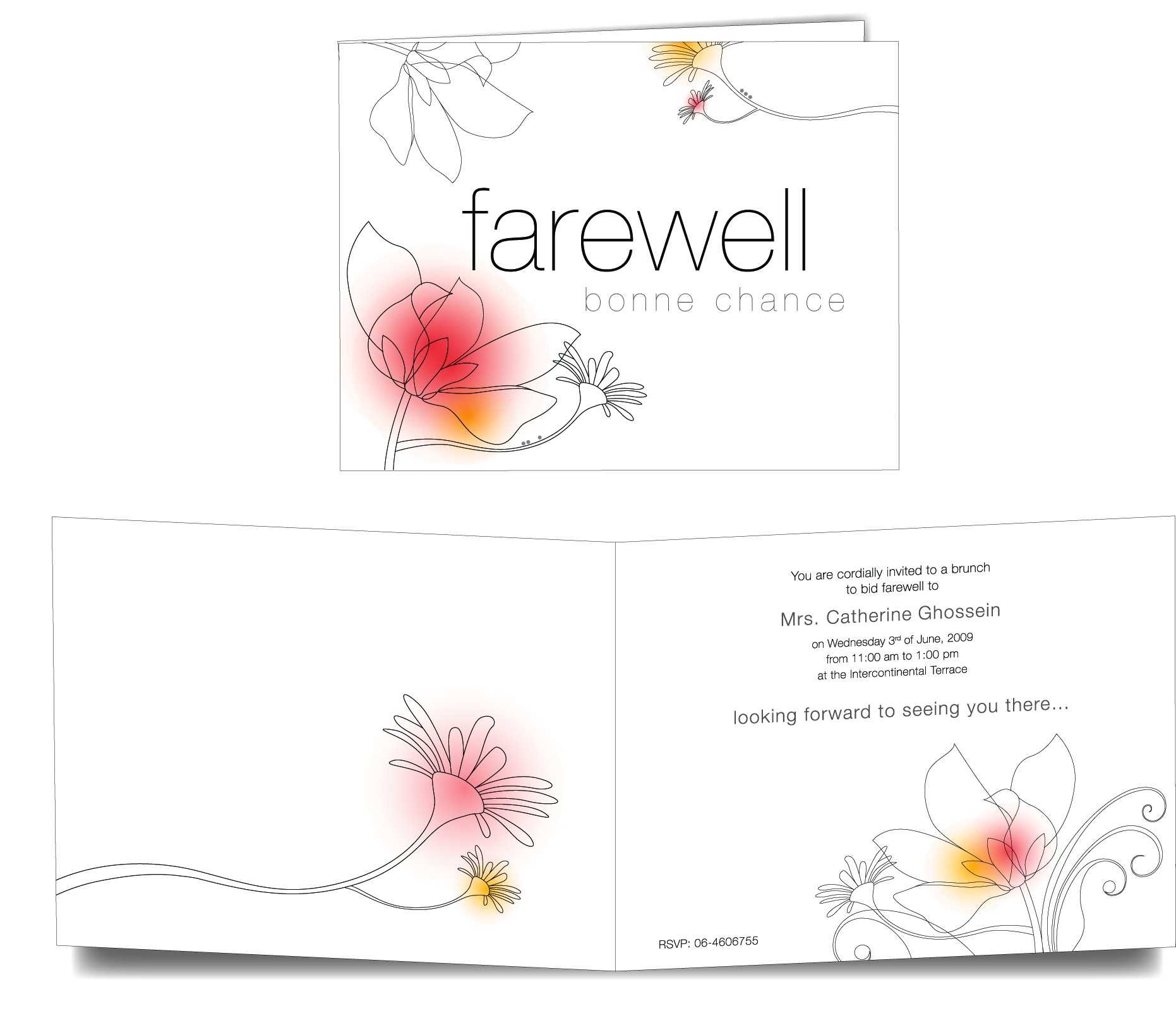 Media Farewell – Mrs. Ghossein | Throughout Farewell Card Template Word