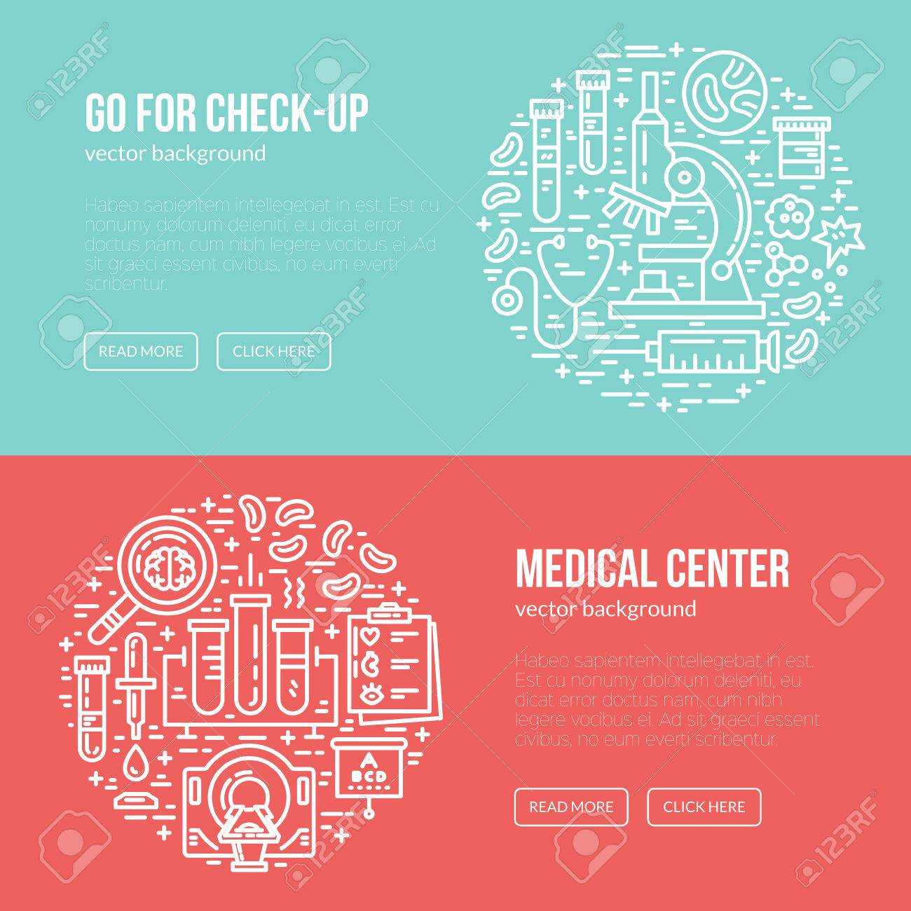 Medical Banner Design Template With Different Research Symbols.. Regarding Medical Banner Template