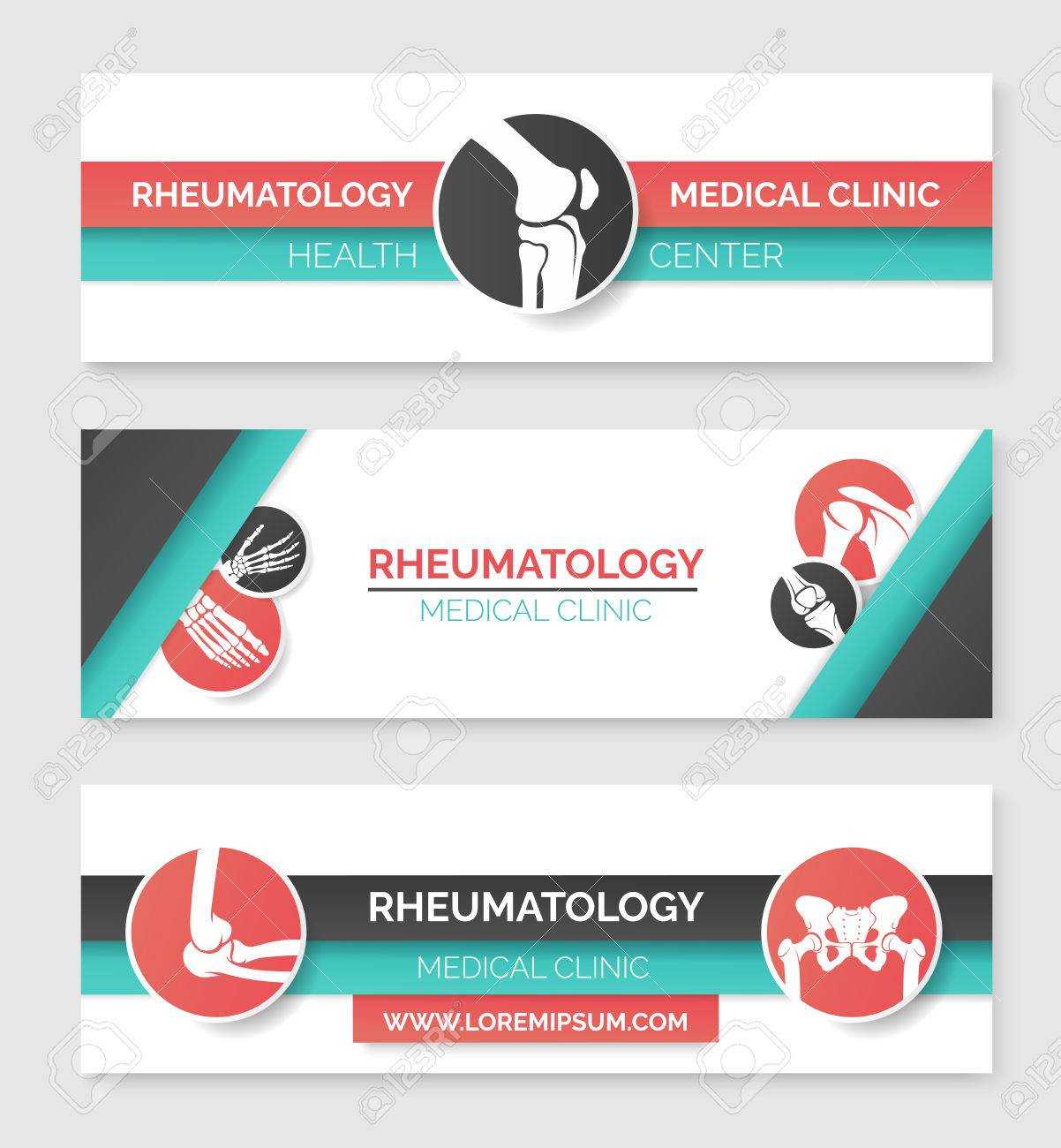 Medical Clinic And Health Center Banner Template Set. Round Badges.. Inside Medical Banner Template