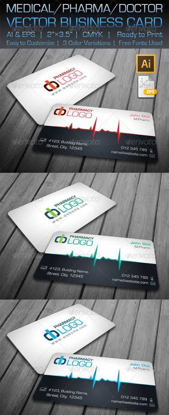 Medical / Pharma / Doctor Business Card | Business Card Regarding Medical Business Cards Templates Free