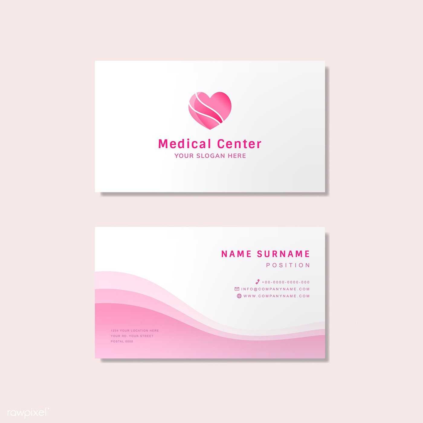 Medical Professional Business Card Design Mockup | Free Within Medical Business Cards Templates Free