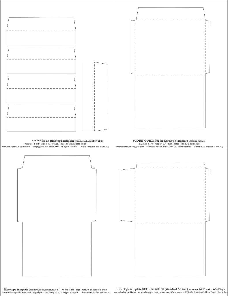 Mel Stampz: New Envelope Templates (Standard A2 Size) Two Within A2 Card Template