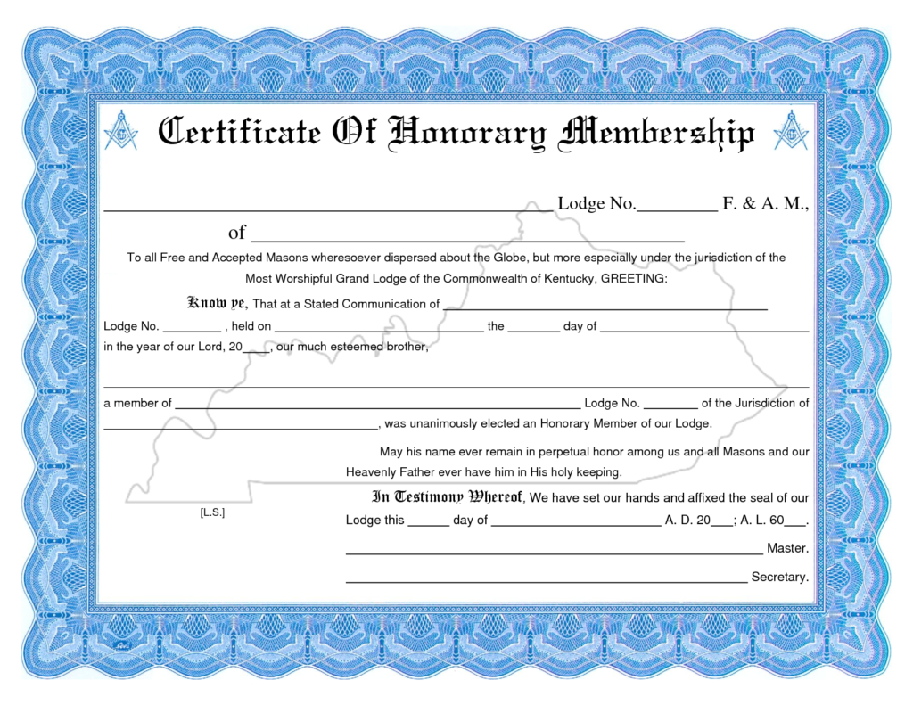 Membership Certificate Template | Certificate Templates Pertaining To Life Membership Certificate Templates