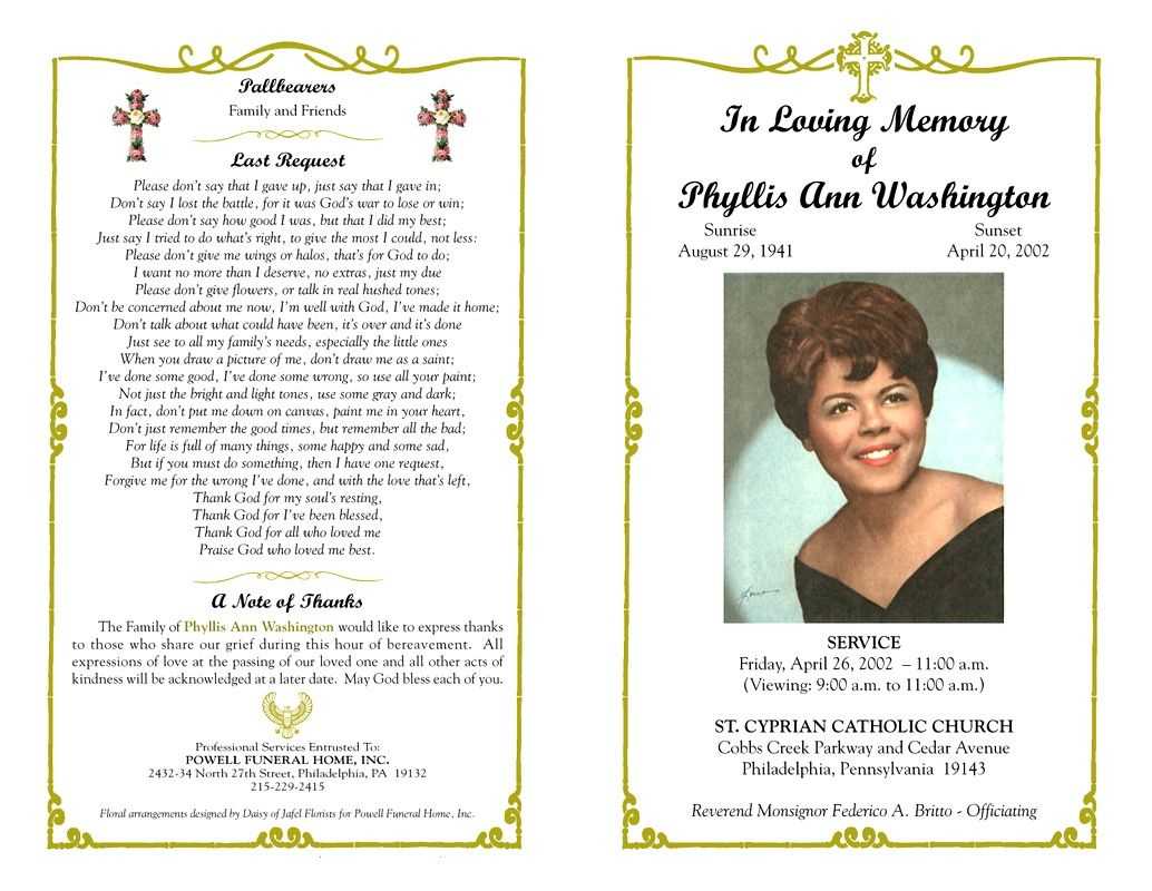 Memorial Cards For Funeral Template Free – Atlantaauctionco Within In Memory Cards Templates