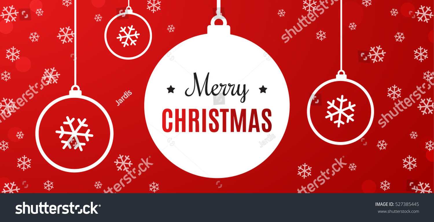 Merry Christmas Banner White Template Over Stock Vector In Merry Christmas Banner Template