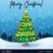 Merry Christmas Card Template With Christmas Tree With Adobe Illustrator Christmas Card Template