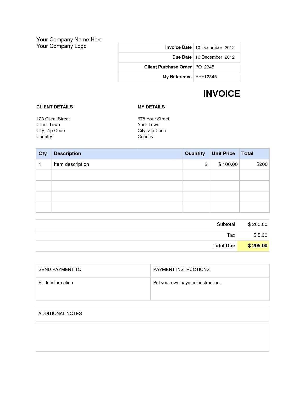 Microsoft Word 8 Invoice Template Never Underestimate The With Regard To Microsoft Office Word Invoice Template