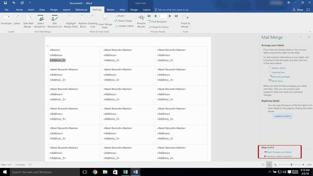 Microsoft Word: How To Do A Mail Merge | Avery Regarding How To Create A Mail Merge Template In Word 2010