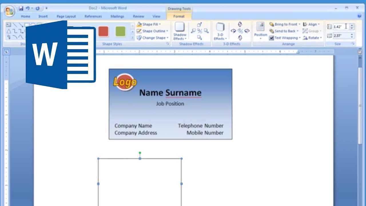 Microsoft Word – How To Make And Print Business Card 2/2 With Business Card Template For Word 2007