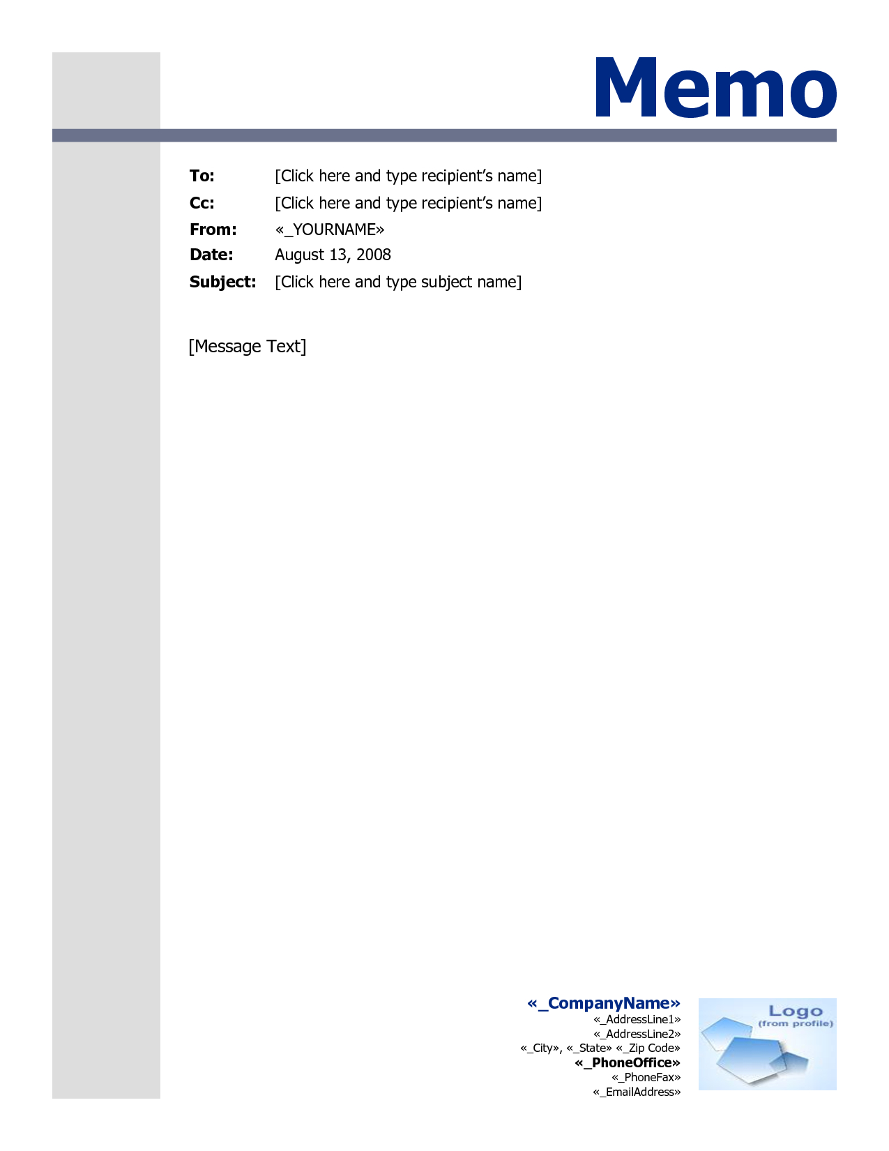 Microsoft Word Memo Template Example – Teplates For Every Day Regarding Memo Template Word 2010